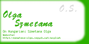 olga szmetana business card